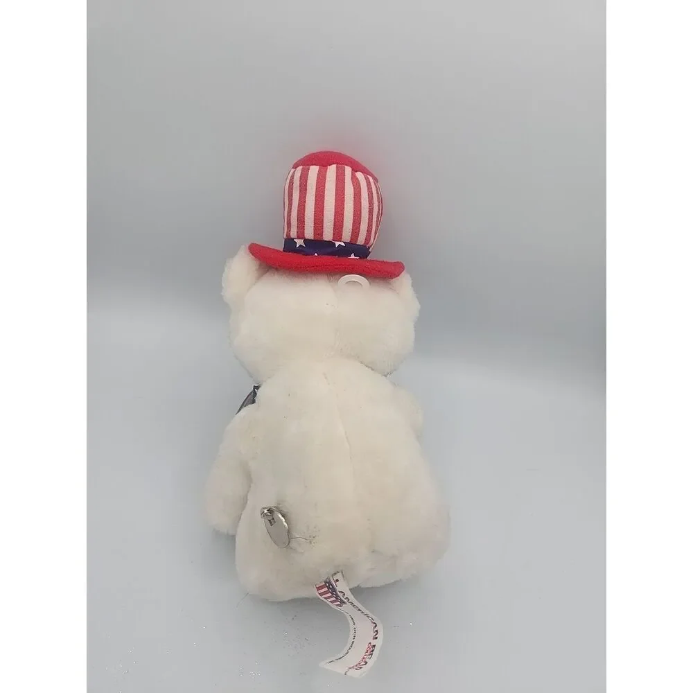 Vintage 1985 Mighty Star Patriotic Musical Bear  Play AMERICA THE BEAUTIFUL 10